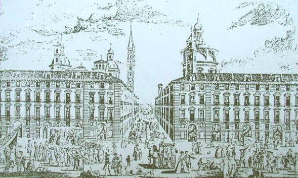 Veduta di via Garibaldi da Piazza Castello