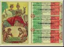 Biglietti della lotteria nazionale per l’Esposizione di Roma e Torino del 1911.