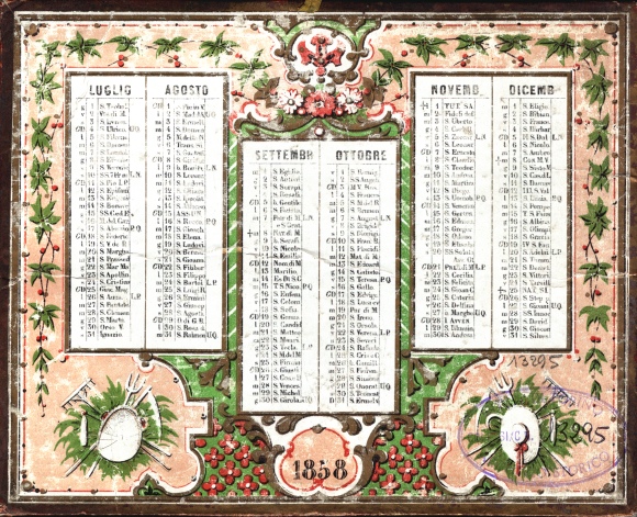 Calendario, 1858