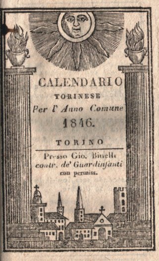 Calendario torinese, 1846