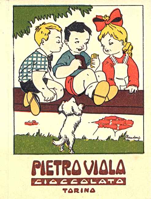 pubblicità cioccolato ditta Pietro Viola