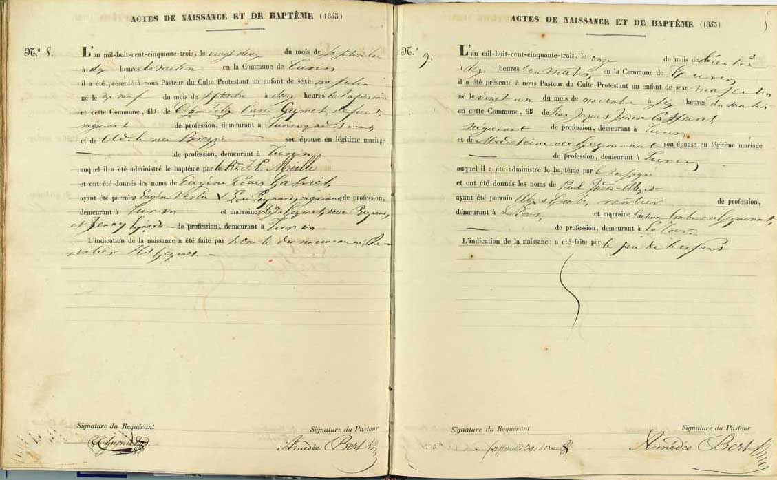  Registro degli atti di nascita e battesimo della Chiesa valdese di Torino