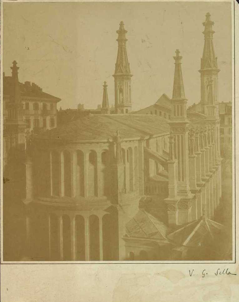 Venanzio Giuseppe Sella, Veduta dell'abside del tempio, [1854]