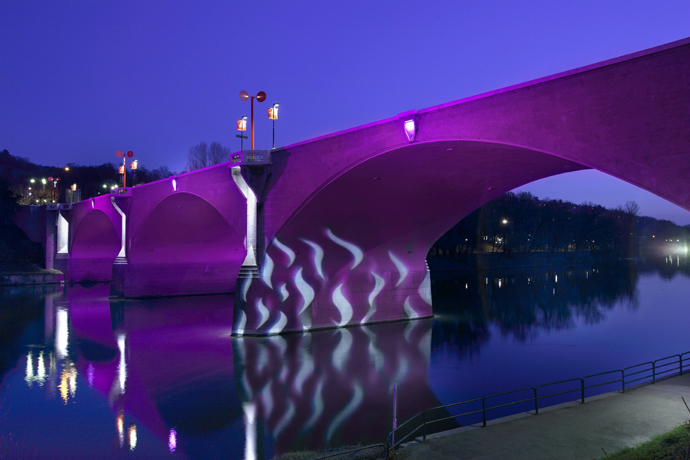 Ponte Balbis - illuminazione occasioni speciali, Olimpiadi 2006