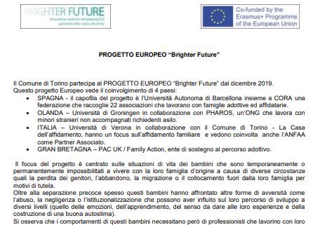 Presentazione PROGETTO EUROPEO Brigther Future