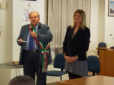 Il Consigliere comunale Pierino Crema e la Presidente della Circoscrizione 3 Francesca Troise