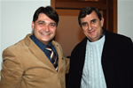 Il dirigente torinese della Protezione Civile, Giovanni Acerbo, con il suo omologo di Tirana