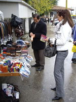 Bancarella al mercato di Tirana