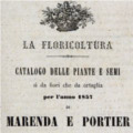 Catalogo delle piante e dei semi - Merenda e Portier - 1857