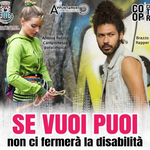 Locandina programma “Se vuoi puoi – Non ci fermerà la disabilità”, con la Campionessa Mondiale Paralimpica Alessia Refolo e il rapper Brazzo.