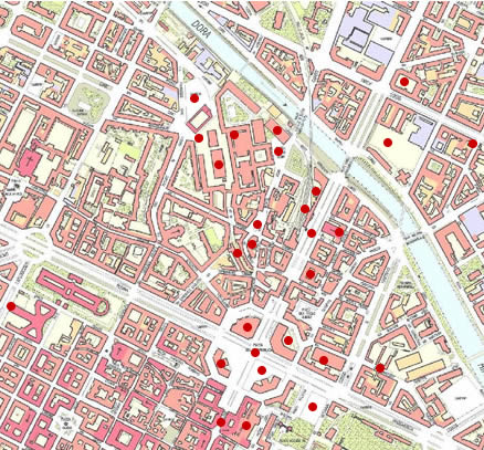 Mappa area di Piazza della Repubblica