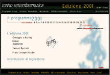 Home Page Edizione 2001