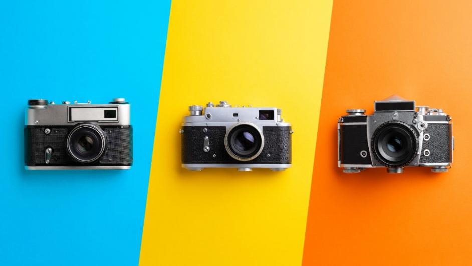 tre macchine fotografiche 