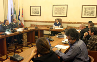 L'incontro del 30 settembre 2014 a Palazzo Civico (foto www.cittagora.it).