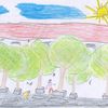 Riqualificazione del cortile della Scuola Elementare Pestalozzi | via Banfo 32 | Disegno realizzato dai bambini coinvolti nel processo di progettazione partecipata-2